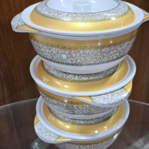BRONKO Pack of 40 Melamin DAWAT E- MEHFIL Dinner Set GOLDEN