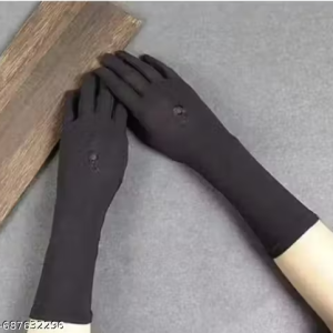 Lady Medium-long Thin Elastic Etiquette Gloves Summer Women Sunscreen Embroidered Gloves Driving Car Accessories