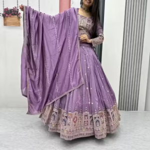 EMBROIDERY WORK FANCY LAHENGA FREE SIZE