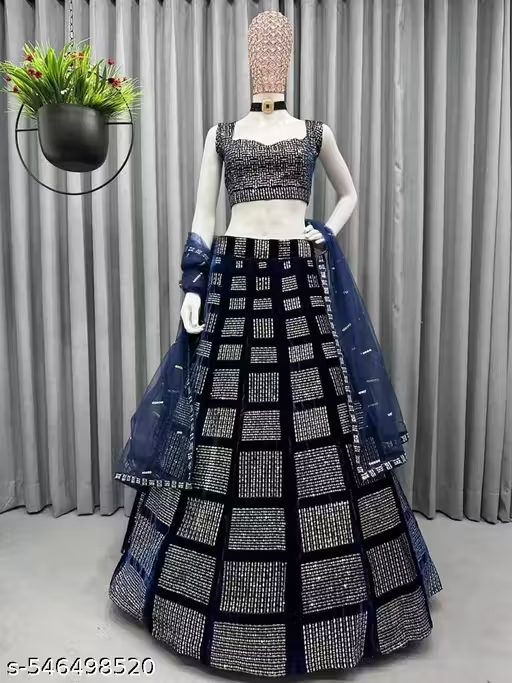 pixel_art_small - 2026-02-13T163126.683 BLUE Superior Women Lehenga