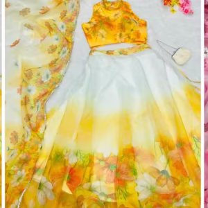 semi stiched lehenga choli orgenza multi