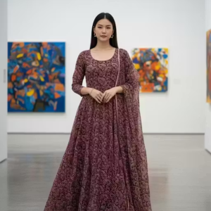 Designer Ethnic Long Gown – Festive & Wedding Wear Anarkali Suit