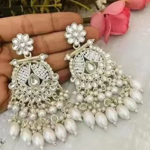 NEW PREMIUM TRADITIONAL WHITE EARRINGS