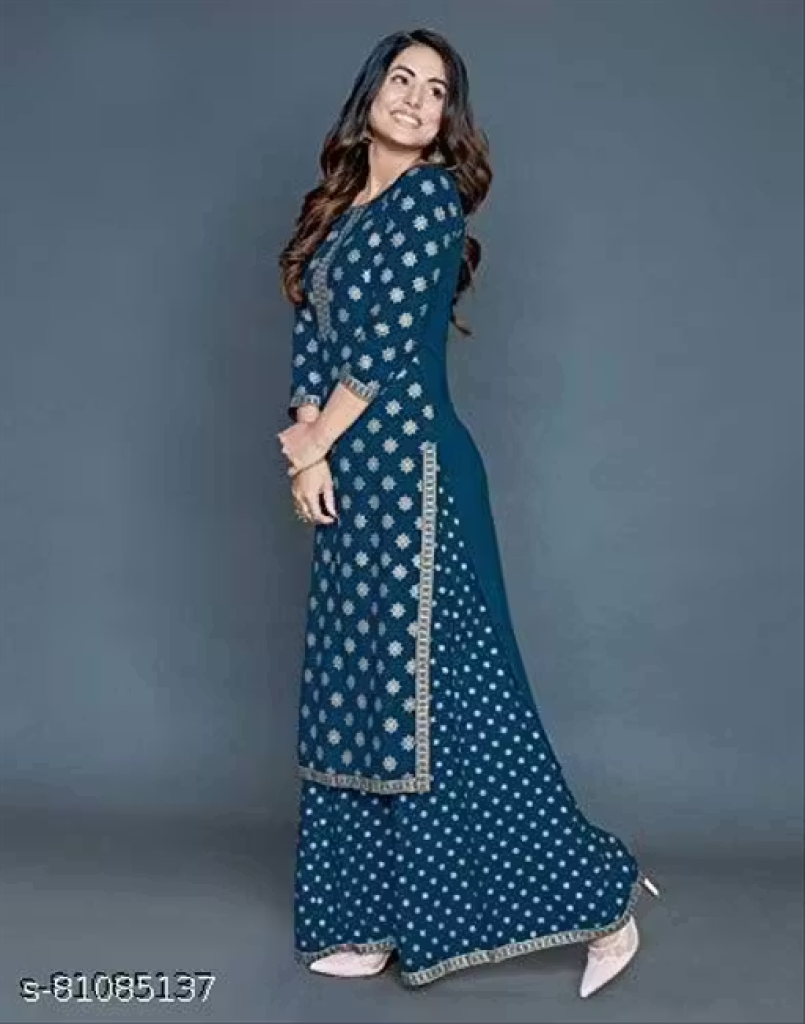 printed Rayon Latest trend kurti
