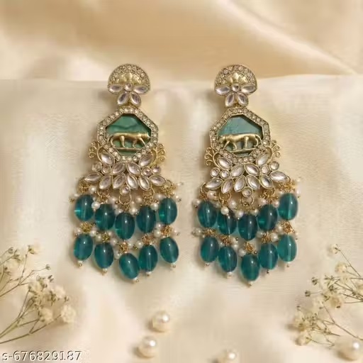 Tiger Motif Chandbali Earrings
