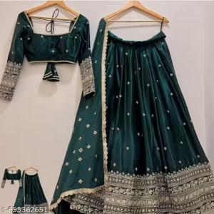Trendy Exclusive Designer Party Wear Wedding Look Heavy Glamorous Silk Blend Lehenga Choli