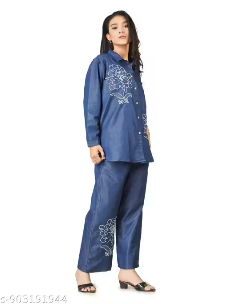 Denim CoOrd Set for Women