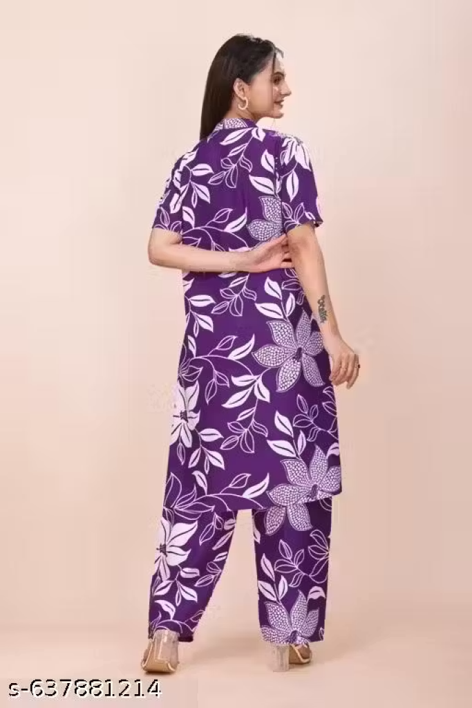 printed coord set for women