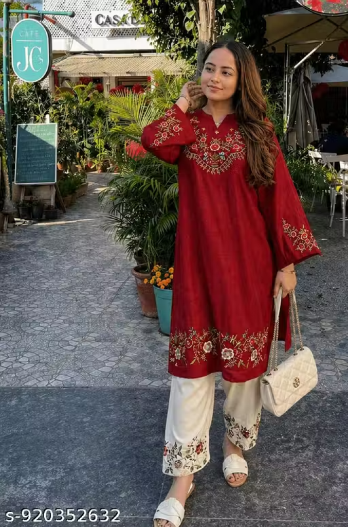 Maroon Coord Set for Women
