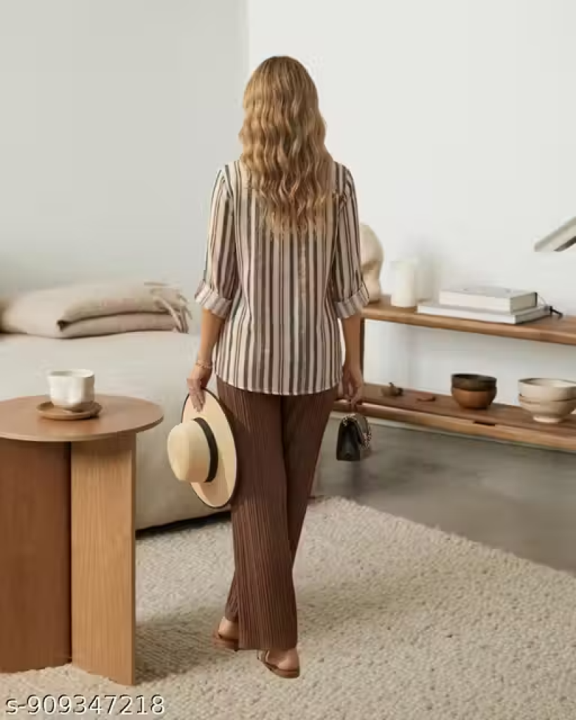 Mocha Muse Striped CoOrd Set