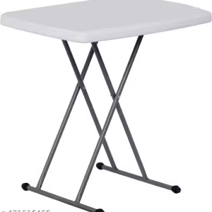 Indoor/Outdoor Plastic Folding Table, Adjustable Height Commercial Grade Side Table, Laptop Table, TV Tray
