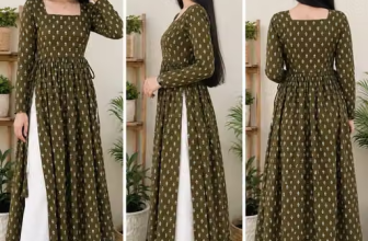 Green Nayra Cut Kurta for Women