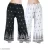 White Printed Palazzo Pants For Women’s Girl’s Wideleg Western Wear Free Size’s Color White Black