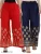 Pack of 2 Women Relaxed Multicolor Lycra Blend Trousers
