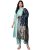 VredeVogel Women’s Cotton Silk Blend Straight Kurta with Trouser Pant & Banarasi Silk Dupatta