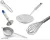 Lifestyle Enterprises The Best Kitchen Essentials Tools Set of 5, Potato Masher,Egg Beater,Tea Strainer,Puri Strainer and Tong/pakkad in Stainless Steel Body