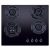 Elica Hob 4 Italian Burner Auto Ignition Glass Top with Full Brass Direct Multi-Flame Burner Gas Stove (FLEXI HEXA 460 LOTUS IND HD BRASS)