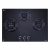 Elica Hob 3 Italian Burner Auto Ignition Glass Top with Full Brass Direct Multi-Flame Burner Gas Stove (FLEXI HEXA 360 LOTUS IND HD BRASS)