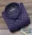 Men’s Party Wear Causal Solid Full Sleeves Printed Dotted Ankar Shirt (Purple) By SONISH