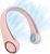 Neck Fan ; USB Desk Fan Table Fan with Strong Airflow & Quiet Operation, Portable Cooling Fan Speed Adjustable with Rotatable Head for Home Office Bedroom Travel Camping Table ; Pink