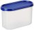 Solimo Modular Plastic Storage Containers with Lid, Set of 6, 1.2L, Blue
