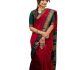 Satrani Women’s Oraganza Printed & Jacquard Border Independence Day Special Tricolor Tiranga Saree With Unstitched Blouse Piece, just 599.