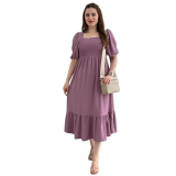 Sheetal Associates Women Casual Regular Sleeves Crepe Solid Fit and Flare Dress – Pack of 1