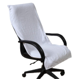 FASH HOME INTERNATIONAL 100% Superfine Cotton Solid Large Luxury Office Chair Towel/Car Towel, Car Seat Cover with Tie Knot 550 GSM – (Pack of 1, White) Original Product AS PER Picture Shown