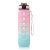 JUGTE Plastic Water Bottles 1 Litre Sipper Bottle For Adults Motivational Water Bottle Sipper With Straw & Time For Gym Office School Home Water Bottle For Kids (Pink)