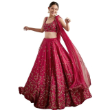 WeaRSquad Women’s Art Silk Lehenga Choli with Sequins Embroidery Work & Unstitched Blouse – Parti Wear Georgette Dupatta for Weddings and Special Occasions Just 999.