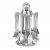 Parage Lily Stainless Steel Cutlery Set of 24, Contains Master Spoons Set of 6, Table Spoon Set of 6, 6 Fork, 6 Soup Spoons, 1 Stand, Elegant Cutlery Set for Dining Table, Mirror Polished