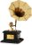 JaipurCrafts Premium Sparkle Square Gramophone Showpiece – 23 cm (Brass, Brown, Gold) (Black, Gold) (Black, Gold)