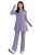 TADKEE Women’s Solid Color Two-Piece Set | Long Sleeve Top & Wide Leg Pants Co-ord Set | Casual Wear Co ord Set