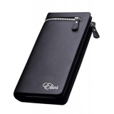 Elios Long Black, strong PU Leather Wallet, for Women (Black) just 549.