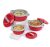 Cello Stainless Steel Hot n Fresh Casserole Set with Inner Steel, Set of 3 (500ml, 1000ml, 1500ml), Red