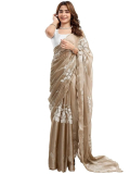 Satrani Women’s Shimmer Chiffon Sequins Embroidery Saree with Unstitched Blouse Piece just 1299.