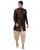 VASTRAMAY Men’s Beige Silk Blend Sherwani Set