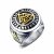 Yellow Chimes Rings for Men Stainless Steel Valknut Ring with Rune Circle Odin Symbol Band Finger Ring for Men and Boys.
