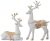 amazon basics Creative Resin Golden and White Reindeer Sculptures | Beautiful Home Decor | Elevates The Energy of Your Room (Pack of 2, White and Golden)