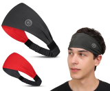 Athmonk Lycra Multipurpose Reversible Headband For Men Women, Colorful Stylish Sweatband Quick Dry Manage Long Hair Wide Snug Fit Elastic For Sports, Running, Gym, Cricket, Badminton, Red just 239.