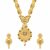 Shining Diva Fashion Latest Long Design Necklace Set For Women Traditional One Gram Gold Plated Jewellery Set for Women (Golden) (11503s)