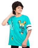 PSYCS Boys Cotton Oversize Drop, Shoulder Loose Fit Round Neck, Stylish Printed strong T-Shirt for Kids just 279.