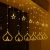 One94Store Deep Diya Curtain Decorative LED String Lights – 3 Meter Warm White Plug-in Lights with 108 LEDs, 6+6 Diya Design for Diwali, Wall, Balcony, Indoor & Outdoor Wedding & Festival Decoration