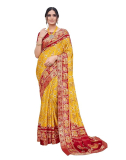 Yashika Women’s Magludi Silk Saree Printed Saree With Unstitched Blouse Material – Suitable For All Indian Effective Occasions and Festivals just 429.