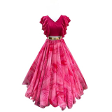 Lehenga Choli Set JALARAM INTERNATIONAL Girls Georgette Stylish Readymade – Kids Party Dress just 749.