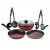 Nonstick Aluminium Cookware Gift Set, Includes Nonstick Flat Tawa, Nonstick Fry Pan, Kitchen Tool Set, Kadai with Glass Lid, 8 Pieces Non-Induction Base Kitchen Set –