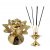Brass Agarbatti Stand, Brass Incense Stick Holder, Pooja Items agarbatti Stand, 5 Holes (Gold) (Pack of 1)