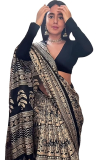 Ethnic Junction Women’s Silk Cotton Kalamkari Print Saree With Blouse Piece Just 328.