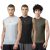 ATICX Men’s Slim Fit Polyester Sleeveless T Shirt – Sando Top Tank Muscle Tee for Sports, Gym, Running