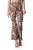 Casual Marble Print Flare Fit Chocolate Brown Solid Highrise Women Trouser